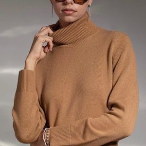 MICHAEL KORS COLLECTION Joan Turtleneck Cashmere Sweater L (Runs small)
